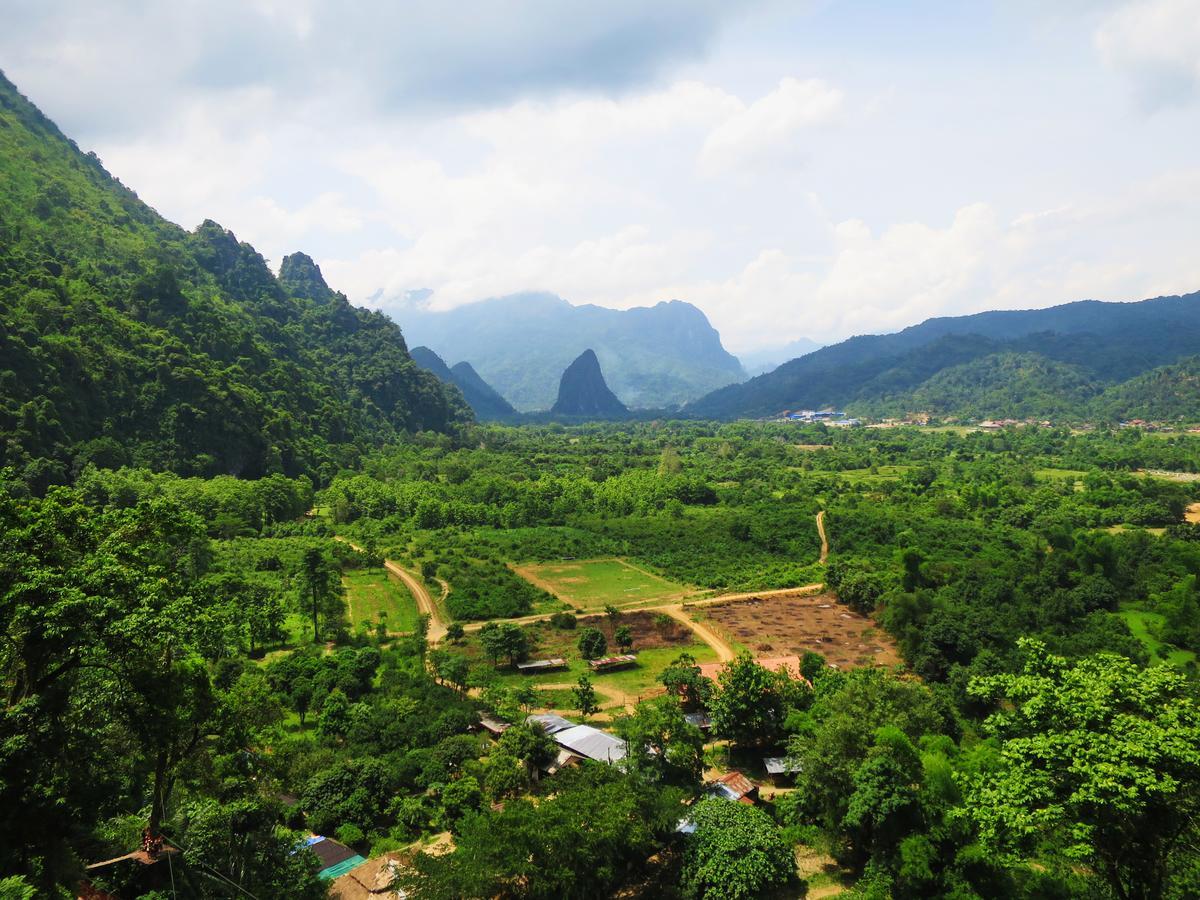 Elephant Adventure Village Tree House Vang Vieng Exteriör bild