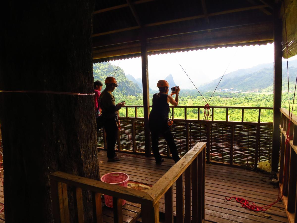 Elephant Adventure Village Tree House Vang Vieng Exteriör bild